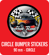 Circle Bumper Stickers (90mm Circle)