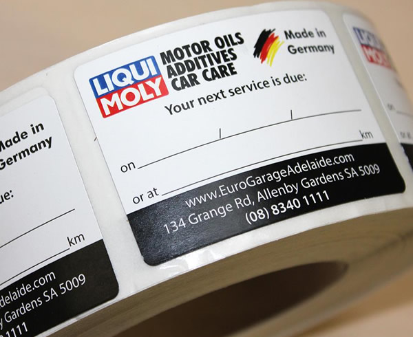 Double Sided Labels - Liqui Moly Motor Oils