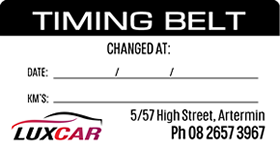 Timing Belt Under Bonnet Label / Sticker